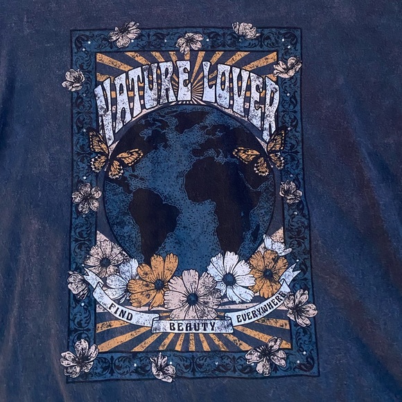 Dark grey, graphic tee, size L - Picture 3 of 4